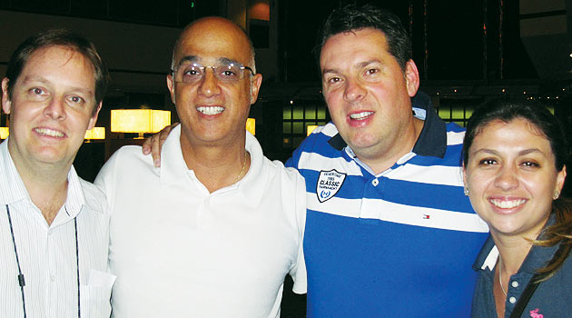 Alex Comber (American Airlines), Paulo Perez (LTN Brasil), Ricardo Aly (Royal Palm) e Sabrina Bull (Copastur) <br/>