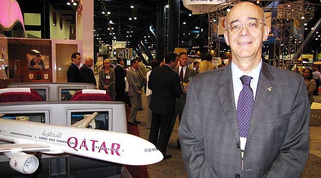 Tomás Ramos, da Rede Othon em seu espaço na World Hotels