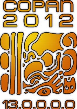 Logomarca do evento de contagem regressiva para o "fim do mundo" no calendário maia