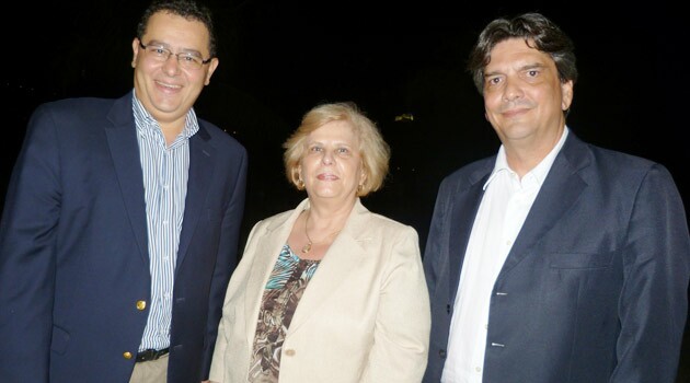 Edson Ruy, diretor da Expotur, Elvira Ferrighetto, presidente da Abav-ES, e Alexandre Passos, secretário de Turismo deo Espírito Santo