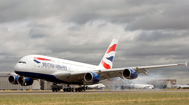 Primeiro A380 da British Airways, que já está em operação (foto: divulgação)