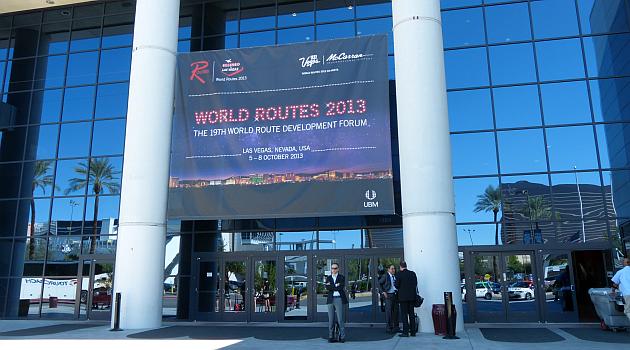 Entrada do World Routes no Las Vegas Convention Center