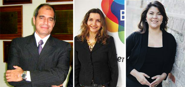 Executivos dos EBTs de Portugal, Itália e Alemanha: Rodrigo Correa, Maise Patelli e Karin Luize de Carvalho, respectivamente