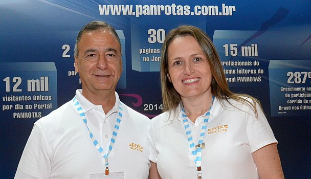 José Giraldo e Barbara Bardelli, da Fox Rent a Car