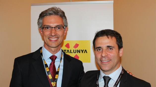 Marco Ferraz, presidente da Braztoa, e Joán Romero, do Escritório de Turismo da Catalunha no Brasil