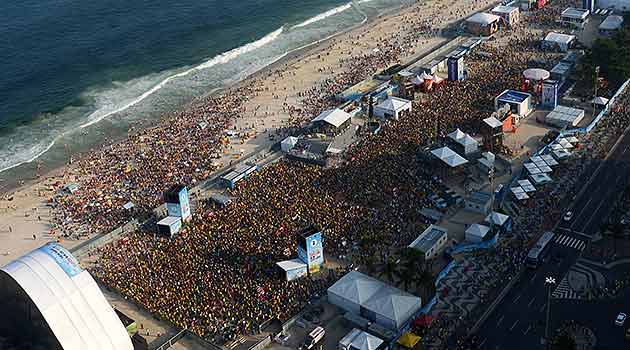 Fan Fest do Rio de Janeiro recebeu em dias de jogos milhares de turistas estrangeiros