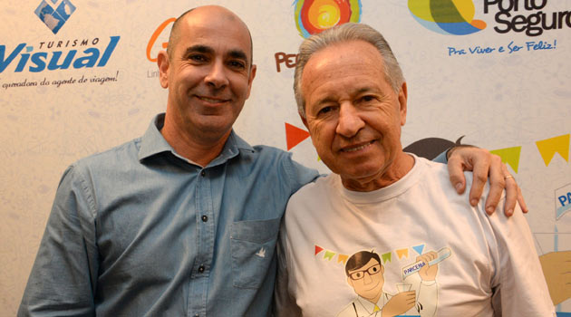 O diretor do Transamérica Hospitality Group, Héber Garrido, e o presidente da Visual Turismo, Afonso Louro