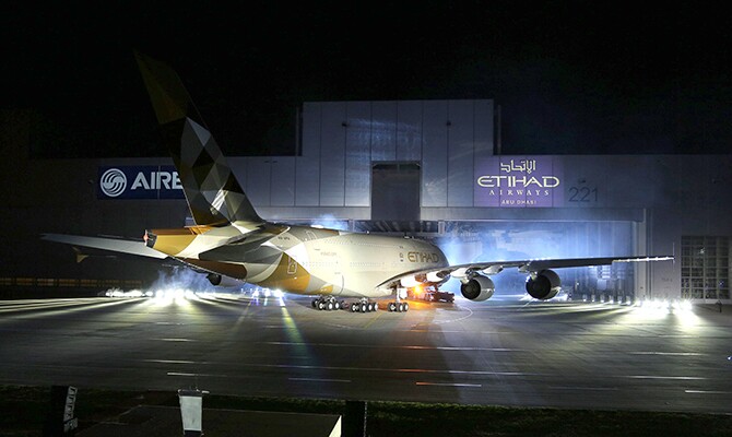 Etihad Airways recebe o seu 1º A380