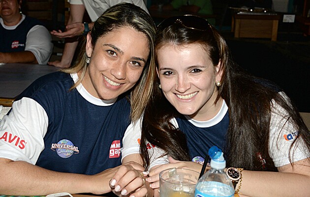 Lissandra Bueno, da Star Turismo, de Curitiba, Alexandre Jacob, da Fibra Tur, de Floripa, e Julio César, da Travel Way