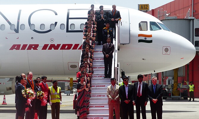 Cerimônia de entrada da Air India na Star Alliance, em julho deste ano