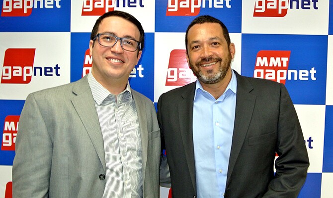 O diretor comercial da Gapnet, Wilson Silva, e o diretor de Marketing da MMT Gapnet e da Gapnet, Jorge Souza (foto divulgação)