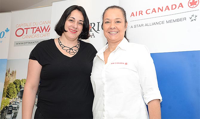 Sheila Nassar, da Vertebratta, e Ana Lucia Gomes, da Air Canada