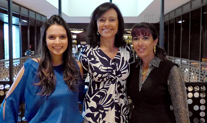 Ana Luiza Estrella e Sylvia Leimann, da Key Partners, e Patricia Galente, da Fast Company