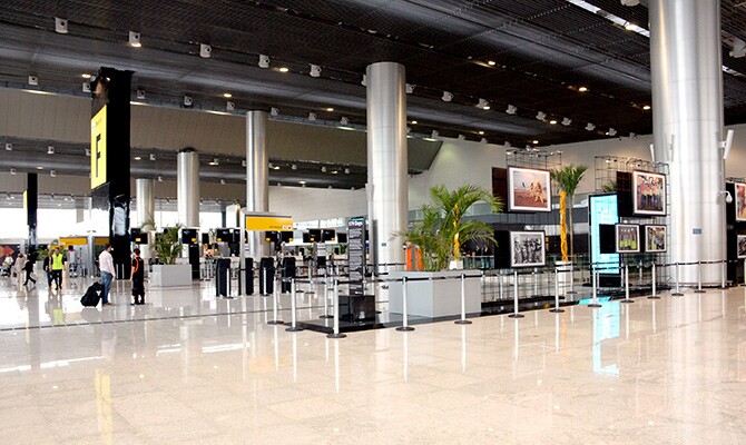Uma vista geral do Terminal 3, do Gru Airport