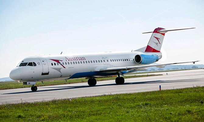Os Embraer 195 vão substituir a frota de aviões Fokker da companhia austríaca (Divulgação/ Austrian Airlines/ Flickr)