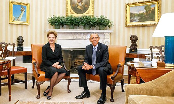 Os presidentes do Brasil, Dilma Rousseff, e dos EUA, Barack Obama (foto: site Presidência da República/Roberto Stuckert Filho/PR)