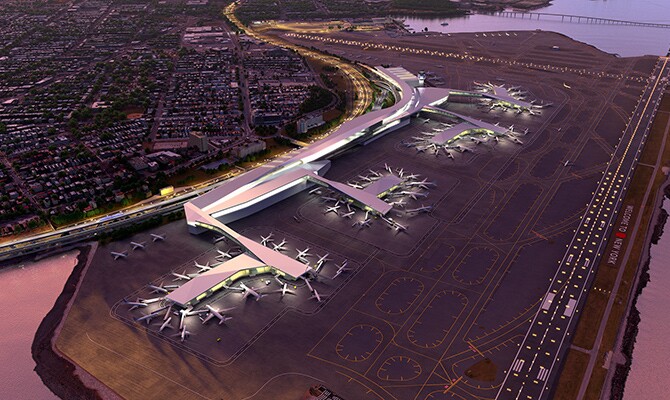 Projeção do novo aeroporto (foto: divulgação/Governor Andrew Cuomo)
