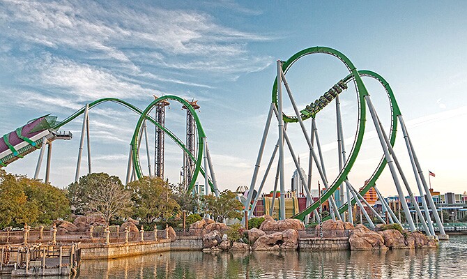 Montanha-russa do Incrível Hulk (imagem do blog Universal Orlando)