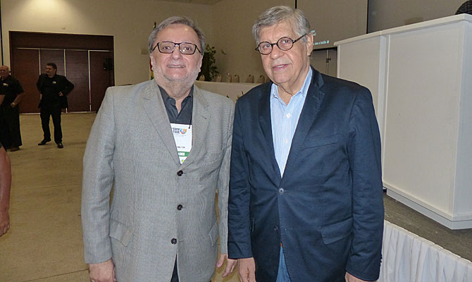 Sebastião Ferreira, da Associação Comercial e Empresarial de Porto Seguro, e o gerente regional do Sebra-BA, Alex Brito