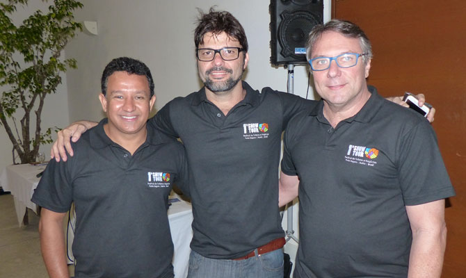 Sebastião Ferreira, da Associação Comercial e Empresarial de Porto Seguro, e o gerente regional do Sebra-BA, Alex Brito
