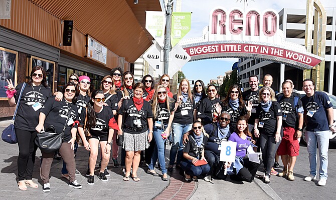 David Lusvardi e Megan Slayden, da Divisão de Turismo de Nevada