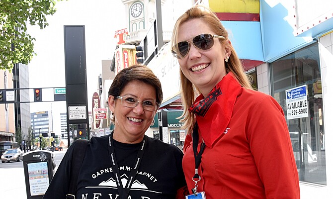 David Lusvardi e Megan Slayden, da Divisão de Turismo de Nevada