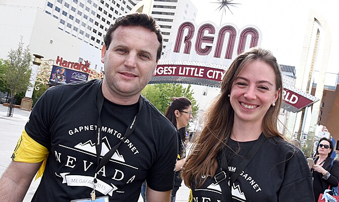 David Lusvardi e Megan Slayden, da Divisão de Turismo de Nevada