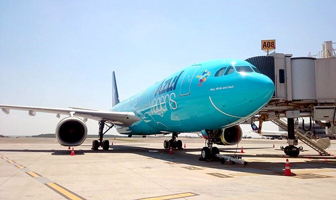 A330 pintado em homenagem à Azul Viagens