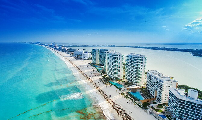 Cancún, no México, ficou em primeiro lugar no ranking (foto: Flickr/ dronepicr)