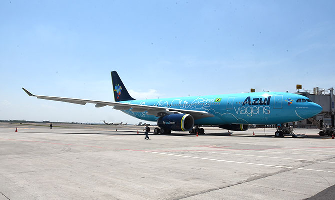 O primeiro Airbus 330 da Azul, entregue em outubro de 2015