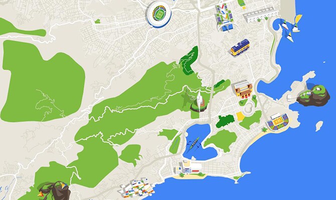 No mapa interativo criado pelo Google, usuários podem navegar pelas atrações turísticas da cidade. (reprodução)