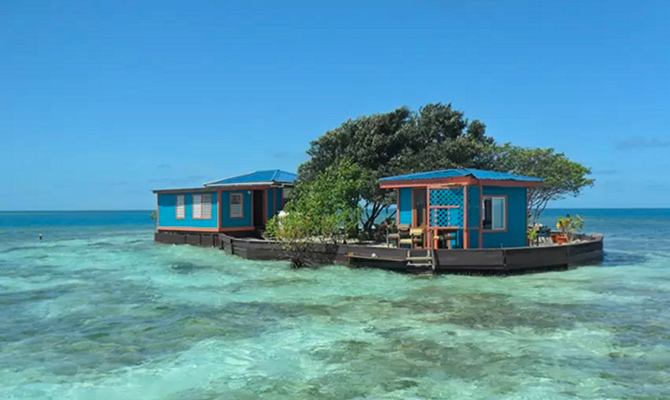 A Bird Island, em Belize, pode ser alugada por R$ 1,440 a diária para casal (Fotos: reprodução) A Bird Island, em Belize, pode ser alugada por R$ 1,440 a diária para casal (Fotos: reprodução)